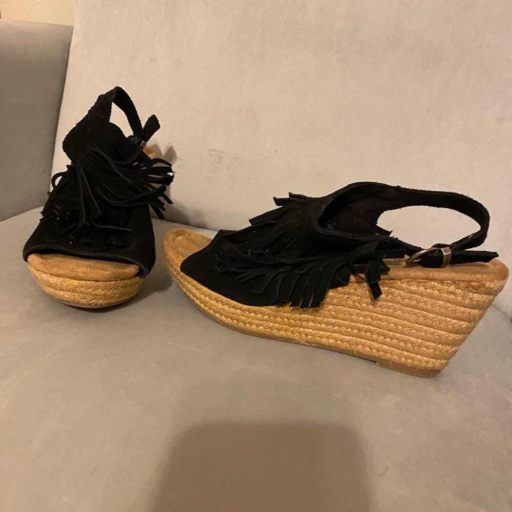 Suede leather wedges - Picture 2 of 4